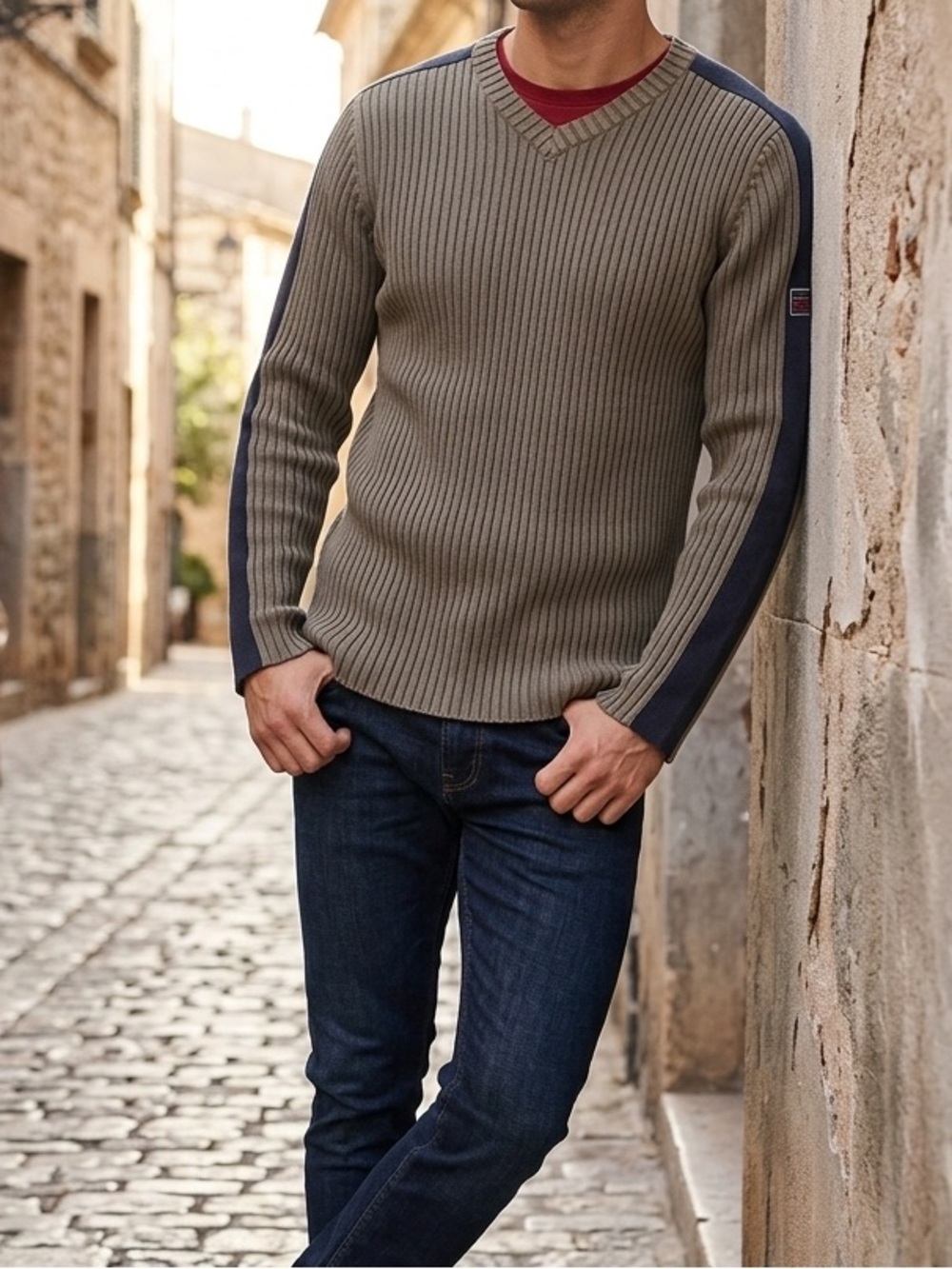 Eddie Bauer V-Neck Cotton Sweater